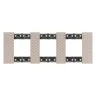 Рамка тройная (2+2+2 мод) с суппортом немецкий стандарт Bticino Living Now оптик