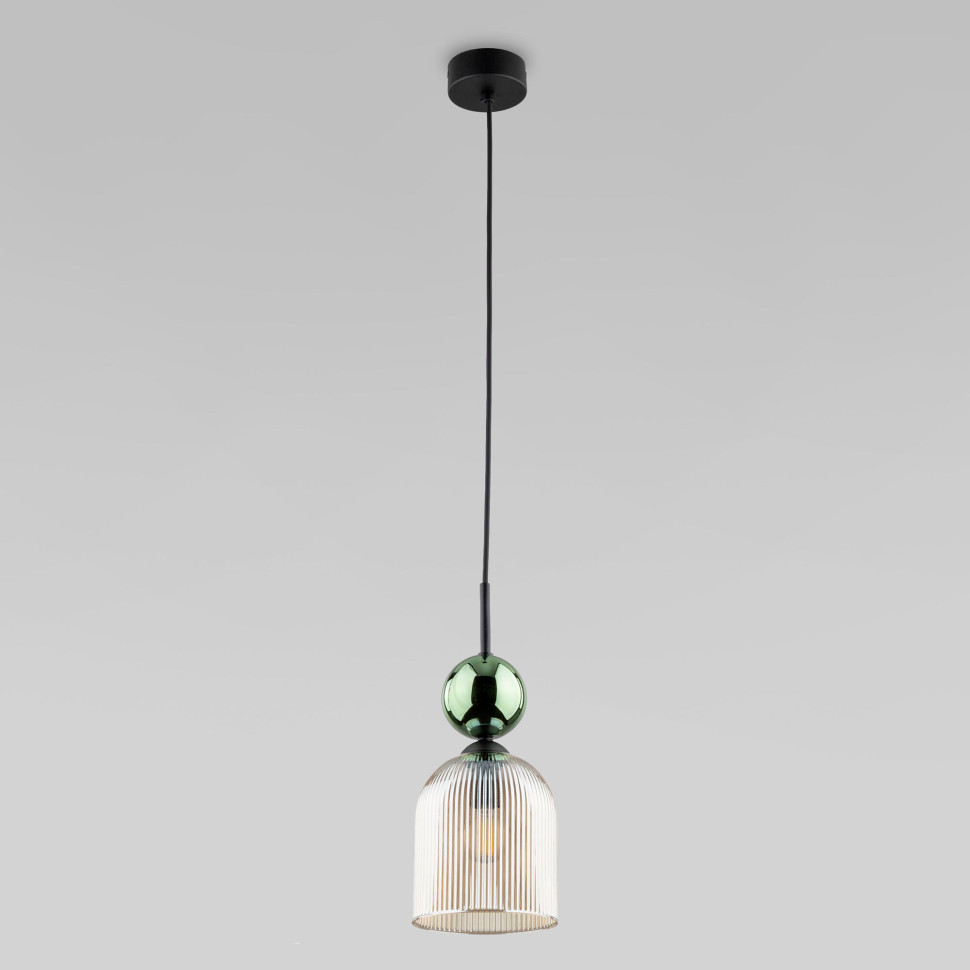 Подвесной светильник со стеклянным плафоном 11146  Sophia Green Cognac