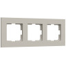 W0032917/ Рамка на 3 поста Slab (дымчатый софт) W0032917