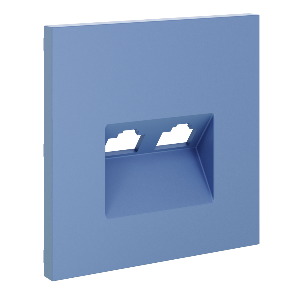 Накладка для розетки компьютерной двойной RJ45+RJ45 кат.6, S70 (деним)