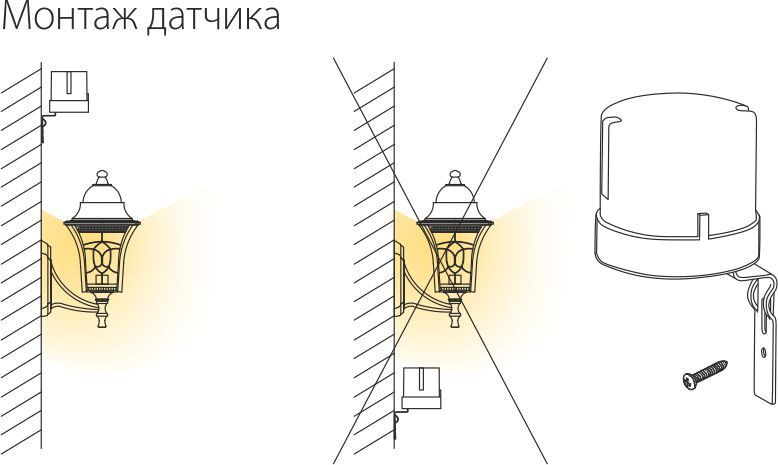 Датчик освещенности 5500W IP44 SNS L 07