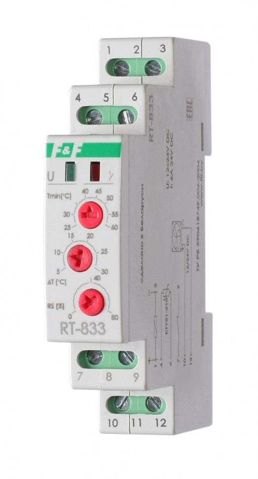 Аналоговый однофункциональный регулятор температуры RT-833