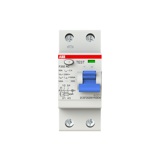  УЗО ABB F202 AC-63/0.1 2CSF202001R2630