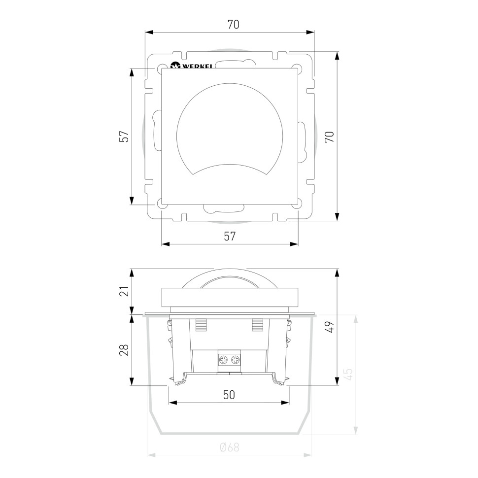 Встраиваемая LED подсветка МУН (черный матовый) W1154408