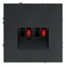 Розетка акустическая встраиваемая VOLTUM S70 4-местная, (графит) VLS060307