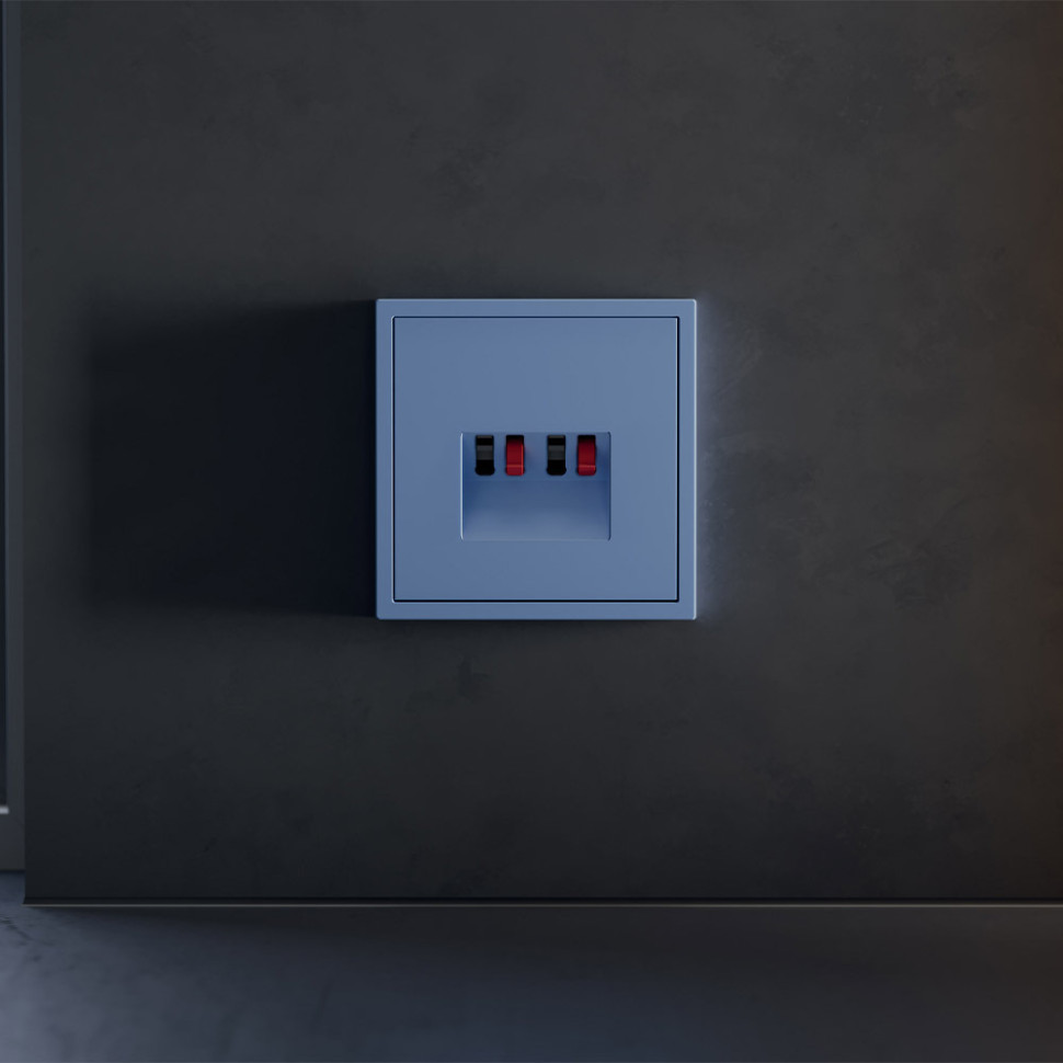 Накладка для розетки акустической 4-местной , S70 (деним)