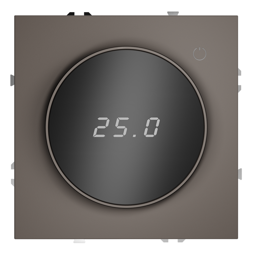 Терморегулятор электронный VOLTUM S70 с индикацией и датчиком, для теплого пола, (капучино)