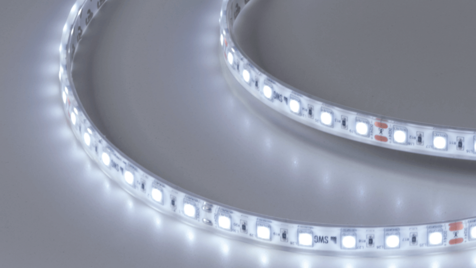  SWG Standard Светодиодная лента 5050, 60 LED/м, 14,4 Вт/м, 24В , IP68, Цвет: Холодный белый, SWG560-24-14.4-W-68-M