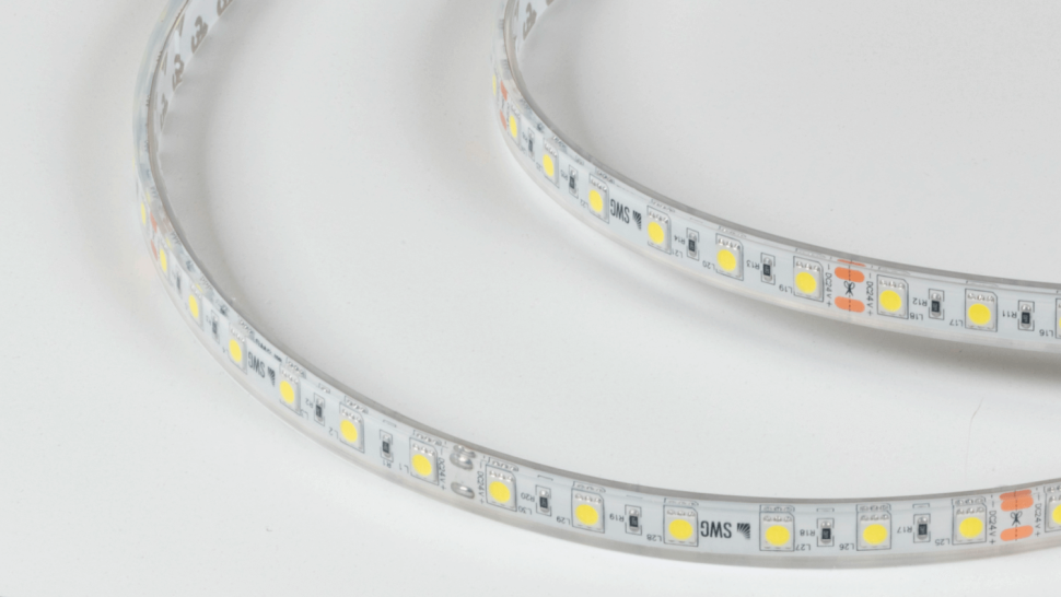  SWG Standard Светодиодная лента 5050, 60 LED/м, 14,4 Вт/м, 24В , IP68, Цвет: Холодный белый, SWG560-24-14.4-W-68-M