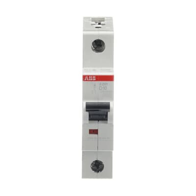 Автоматический выключатель ABB S201-D10 1P 6kA 6А 2CDS251001R0101