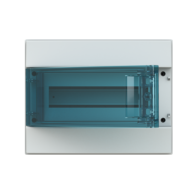 Бокс настенный 12М IP65 прозрачная зеленая дверь Mistral65 (с клемм) 1SLM006501A1202