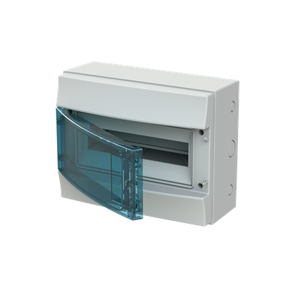 Бокс настенный 12М IP65 прозрачная зеленая дверь Mistral65 (с клемм) 1SLM006501A1202