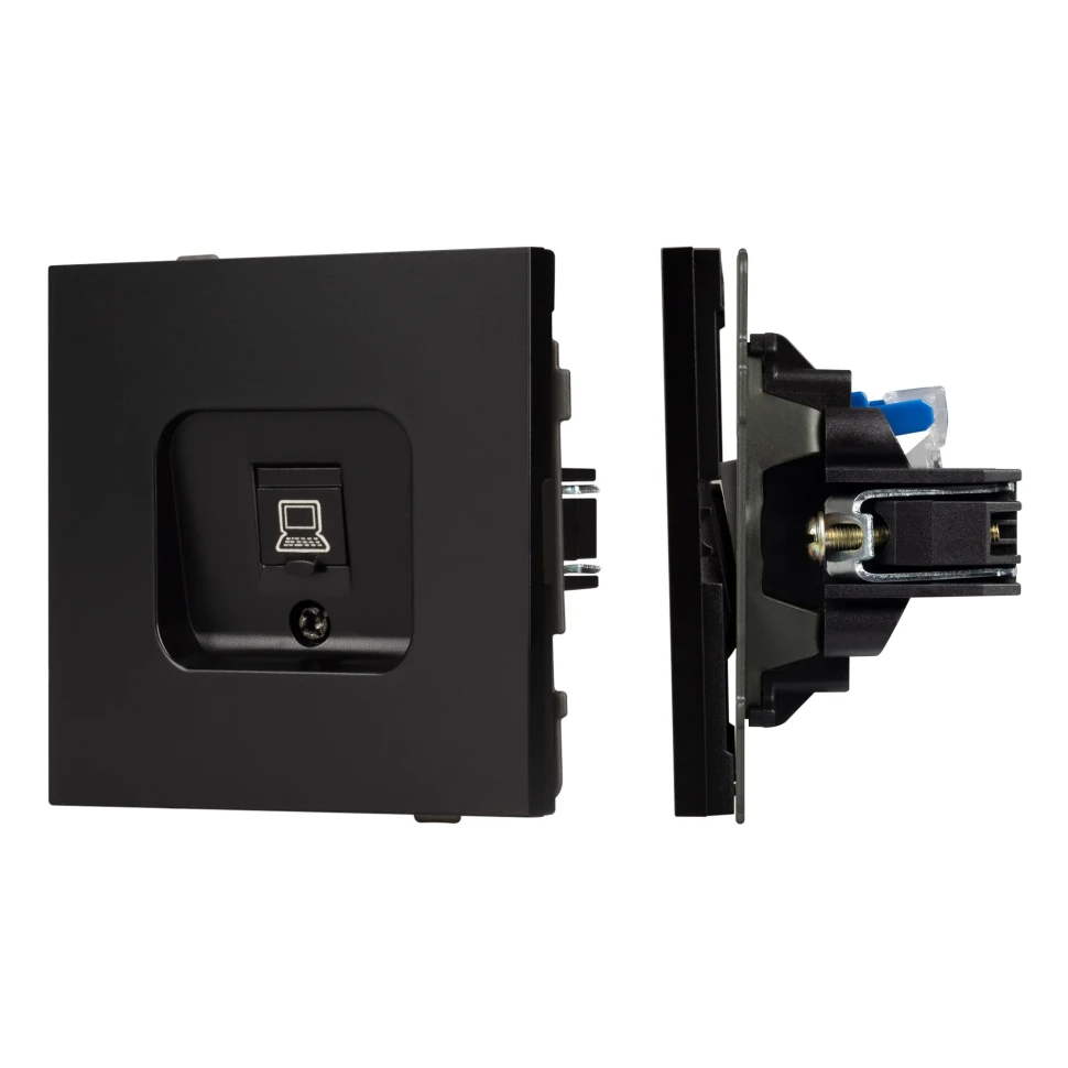Розетка компьютерная NEO 6 kat, IP-20 (черный)  