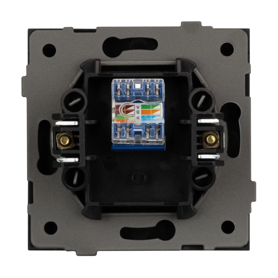 Розетка компьютерная NEO 6 kat, IP-20 (черный)  