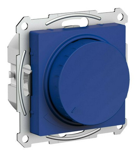 Светорегулятор поворотно-нажимной Schneider Electric Atlas Design 400 Вт, аквамарин ATN001123