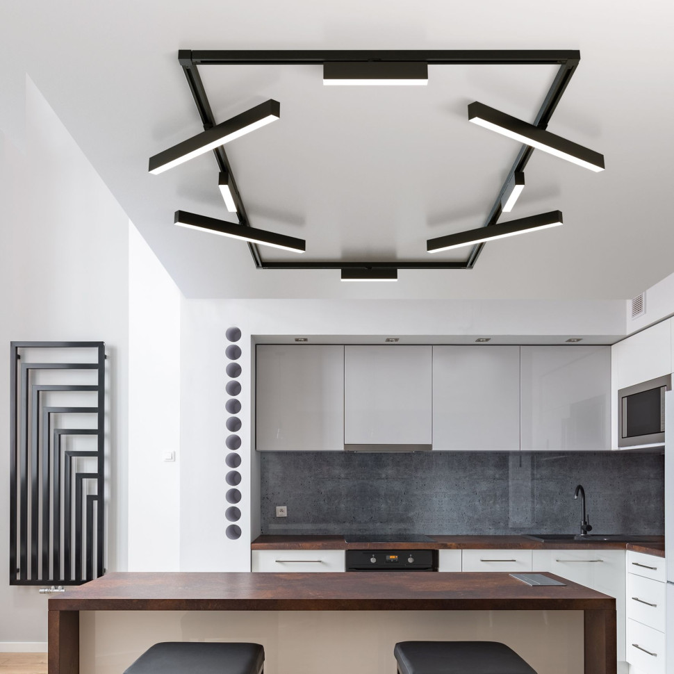 Трековый светодиодный светильник для однофазного шинопровода X-Line 20W 4200K черный матовый X-Line черный матовый 20W 4200K (LTB54) однофазный