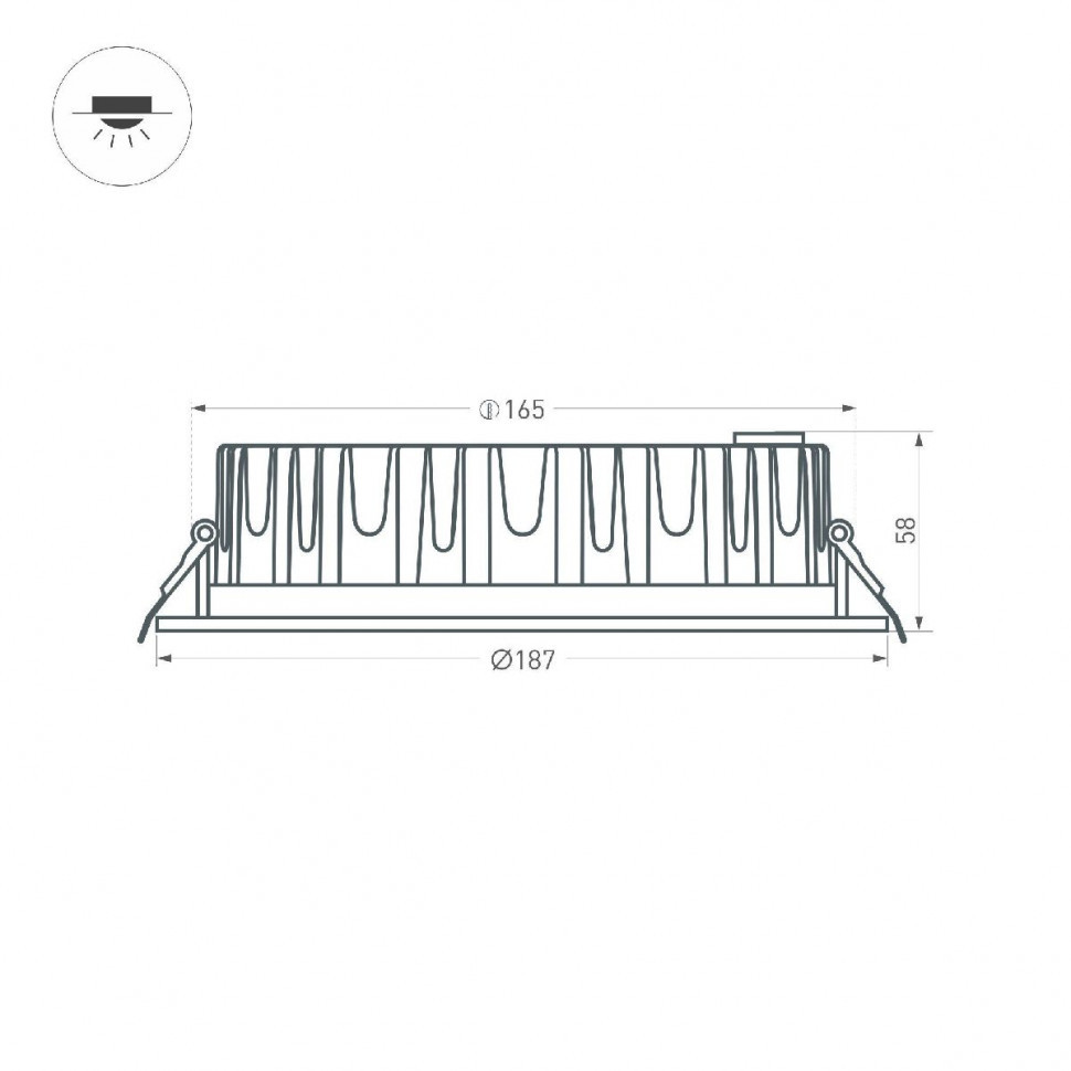 Встраиваемый светильник Arlight MS-MIST-BUILT-R187-21W Day4000 (WH, 110 deg, 230V) 039063