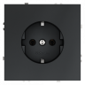 Розетка встраиваемая VOLTUM S70 с заземлением 16А, (графит) VLS040107
