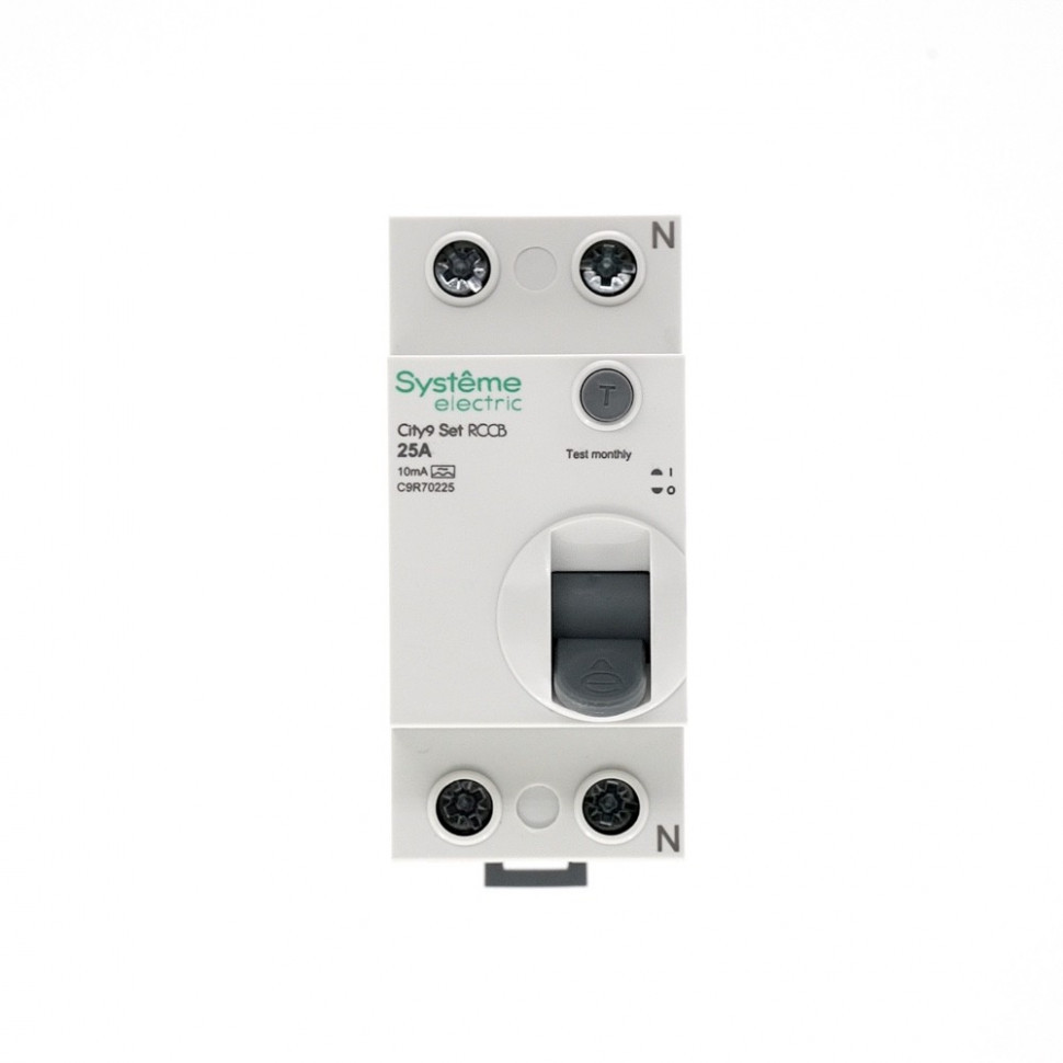Устройство защитного отключения (УЗО) 25А 2P 10мА Тип-A 230В Systeme Electric City9 Set C9R70225