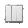 Ospel Sonata Белый выключатель самовозвратный 3-клавишный
