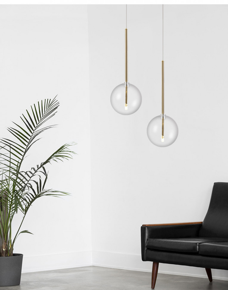 Подвесной светильник Delight Collection Ball Sola 9217P/D180 gold