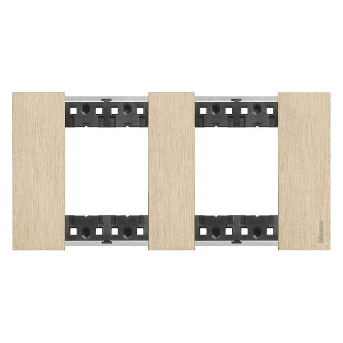 Рамка двойная (2+2 мод) без суппорта немецкий стандарт Bticino Living Now золото