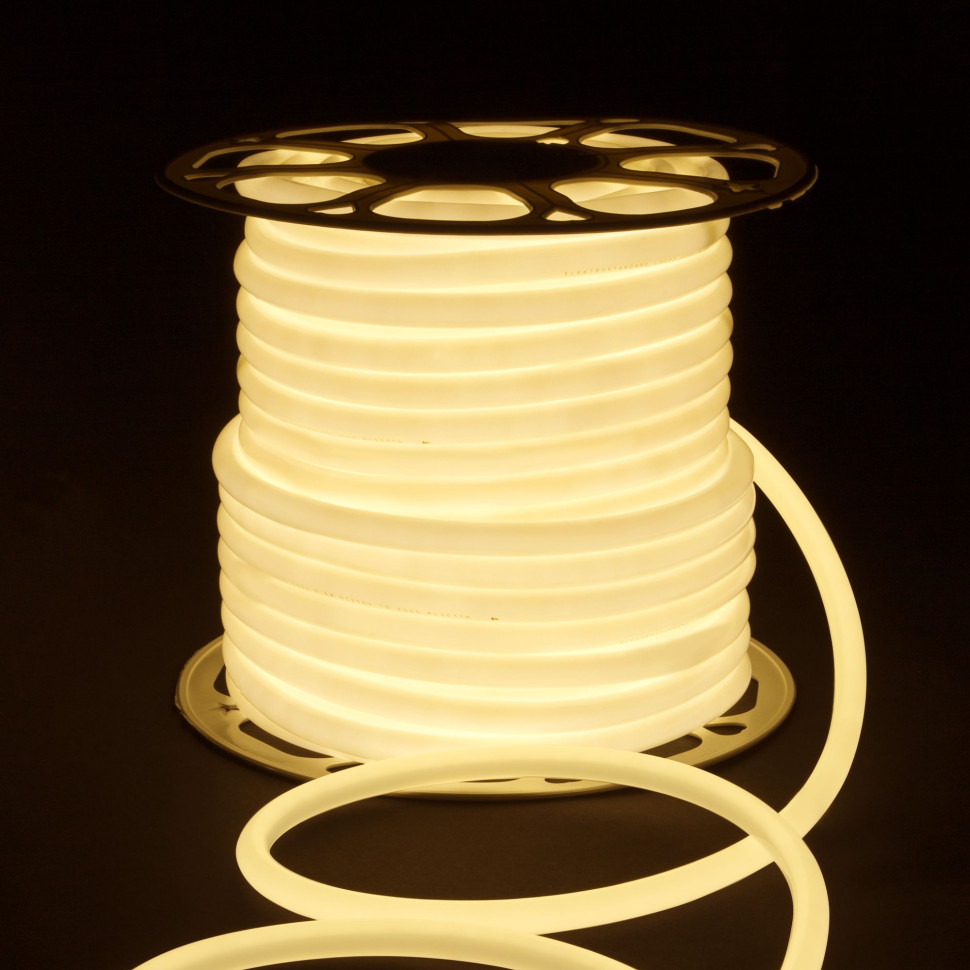 Светодиодный гибкий неон 220 В 9.6 Вт/м 144 Led/м 2835 IP67, круглый дневной белый 4200 K, 50 м Гибкий неон 220V 9,6W 144Led 2835 IP67 круглый дневной белый, 50 м