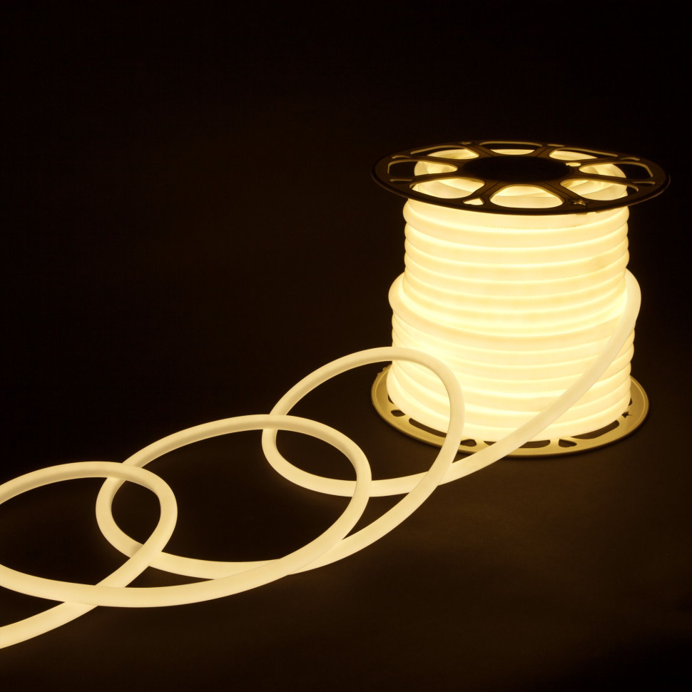 Светодиодный гибкий неон 220 В 9.6 Вт/м 144 Led/м 2835 IP67, круглый дневной белый 4200 K, 50 м Гибкий неон 220V 9,6W 144Led 2835 IP67 круглый дневной белый, 50 м