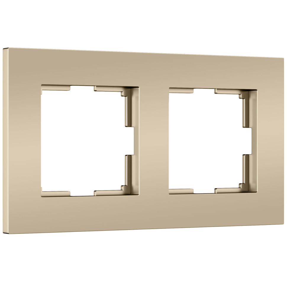 Рамка на 2 поста Slab шампань софт W0022911