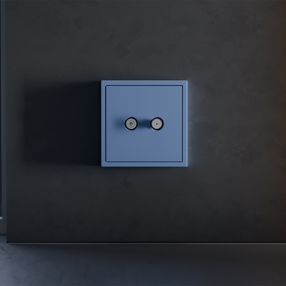 Накладка для розетки телевизионной оконечной TV+SAT, S70 (деним)