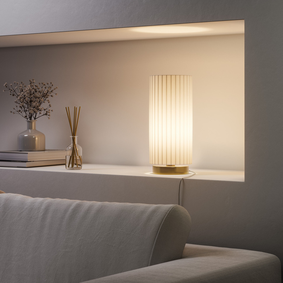 Настольный светильник с плафоном из ткани 101101