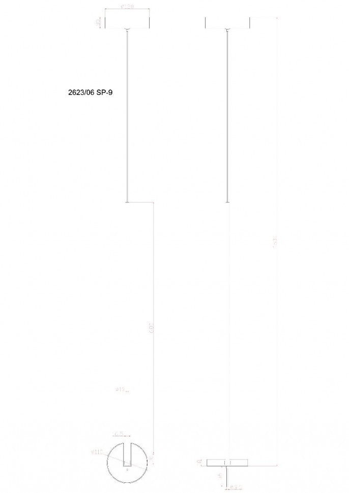 Подвесной светильник Divinare Malcone 2623/06 SP-9