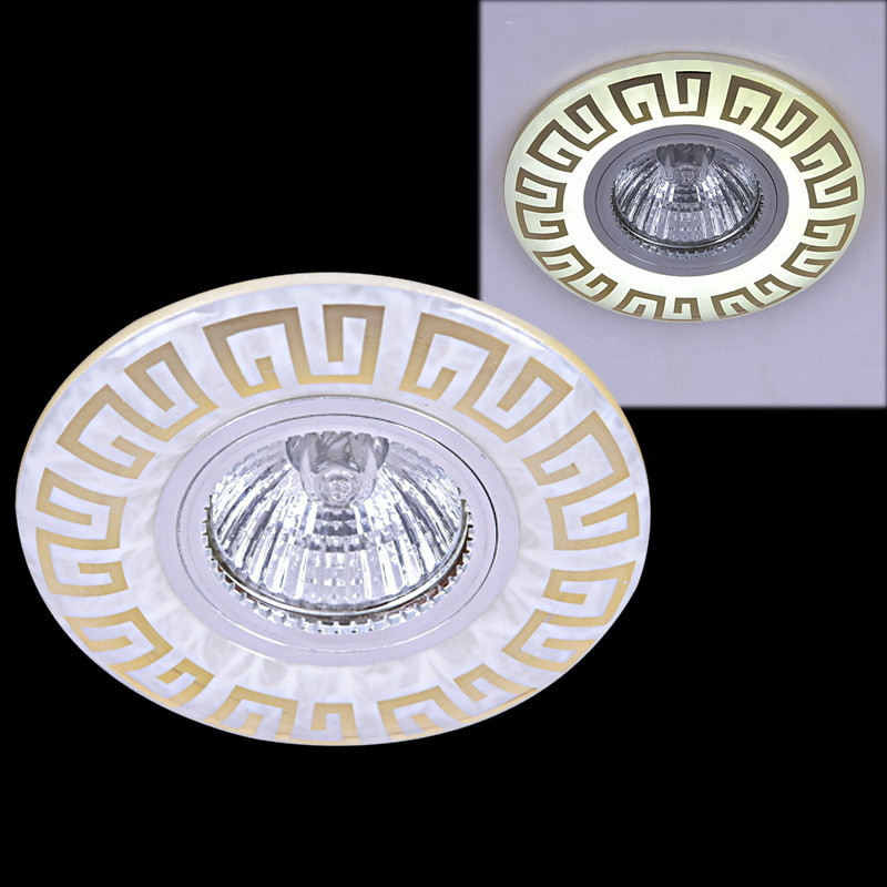 Встраиваемый светильник Reluce 09504-9.0-001MN MR16+LED3W WH/GD