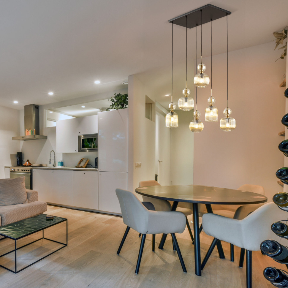 Подвесной светильник с плафоном из фактурного стекла 11044 Sophia Cognac