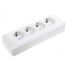 Розетка 4К+З со шторками 16А IP20 Белая Systeme Electric Прима RA16-411M-B