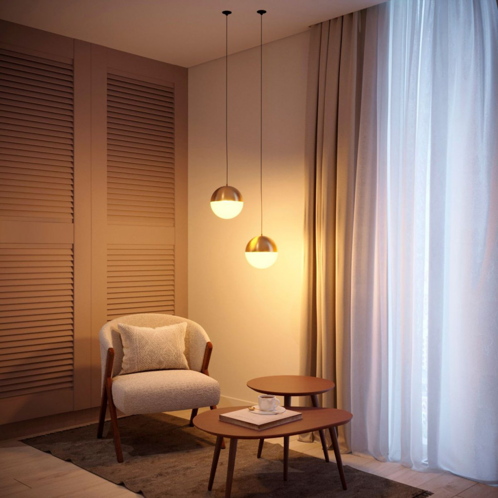 Подвесной светильник Arlight SP-EMISFERO-HANG-BUILT-R150-11W Day4000 (GD, 170 deg, 230V) 056590