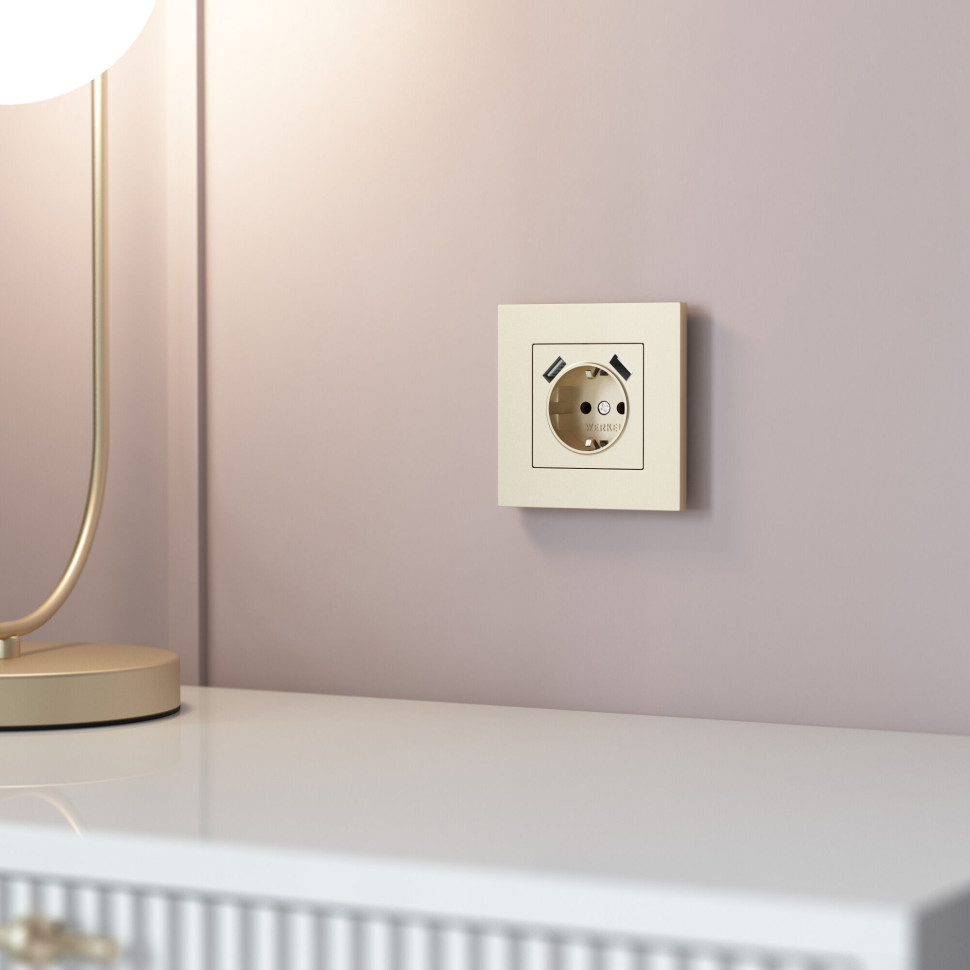 W0012911/ Рамка на 1 пост Slab (шампань софт) W0012911