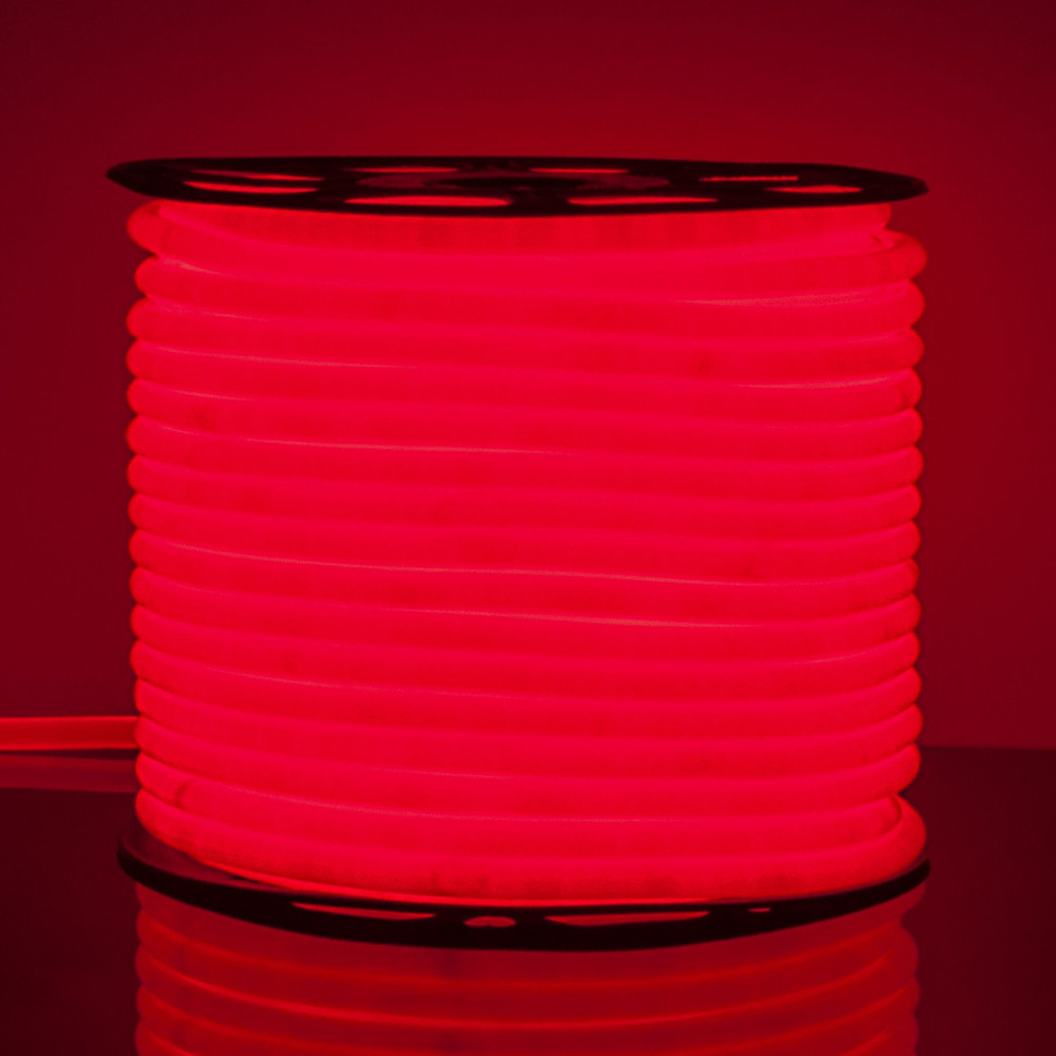 Светодиодный гибкий неон 220V 9.6W/м 144Led/м 2835 IP67 круглый, красный, 50 м Гибкий неон 220V 9,6W 144Led 2835 IP67 круглый красный, 50 м