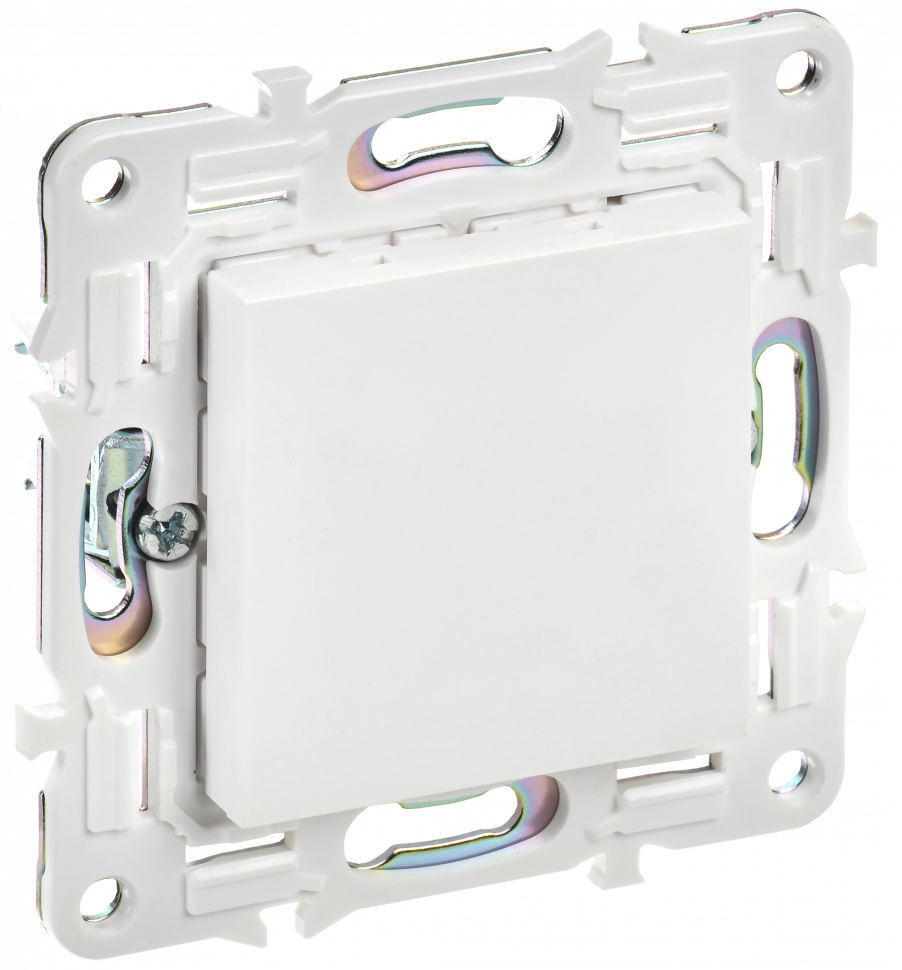 IEK SKANDY Заглушка с суппортом SK-C01W арктический белый , SK-PL10-K01