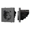 Розетка Schuko 250V 16A с USB-портом для зарядки Type A + Type C, с защитными шторками, 3,1А, 20W, IP-20,  NEO PLUS контакты винтовые  