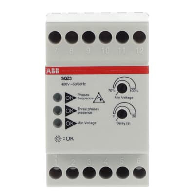 Реле контроля напряжения и перекоса фаз SQZ3 ABB 2CSM111310R1331