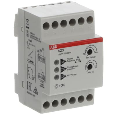 Реле контроля напряжения и перекоса фаз SQZ3 ABB 2CSM111310R1331
