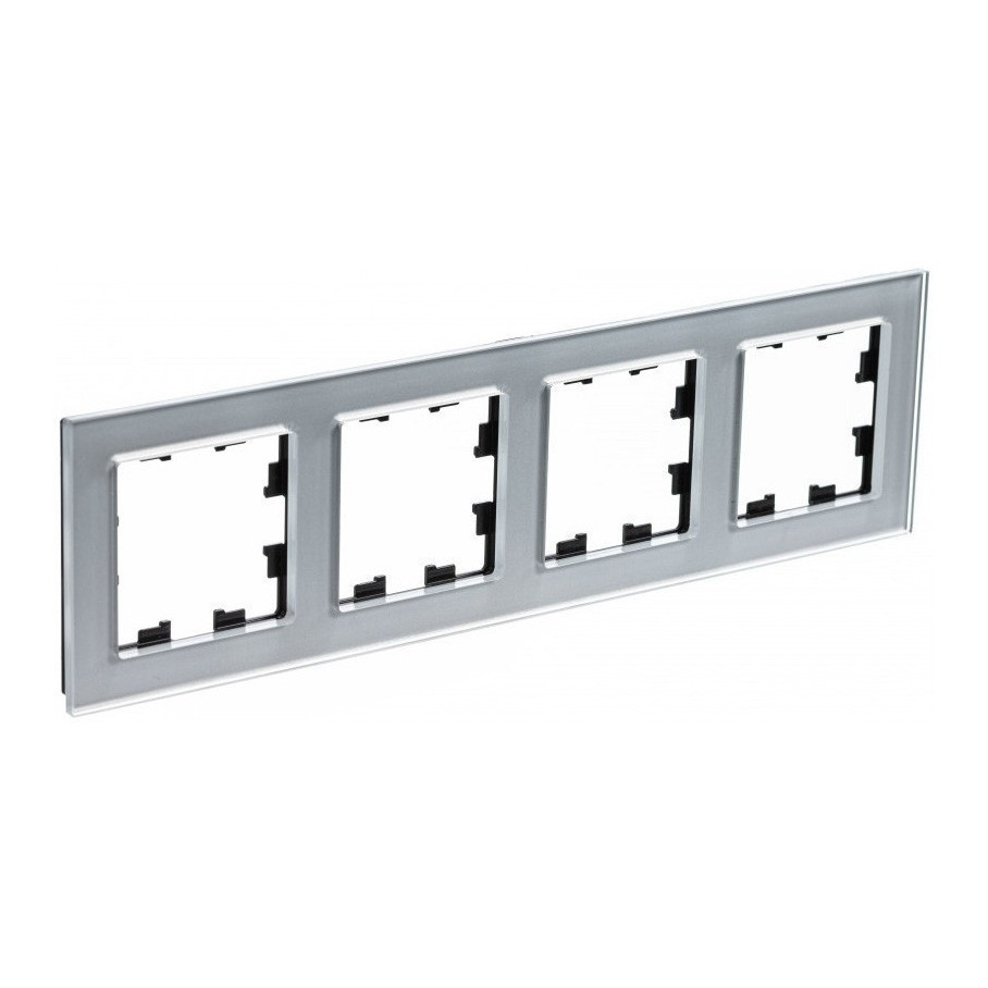 Рамка Systeme Electric Atlas Design Nature на 4 поста, алюминий стекло ATN320304