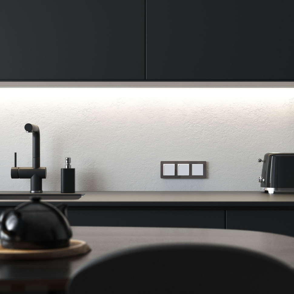 Выключатель одноклавишный (белый акрил) W1110041