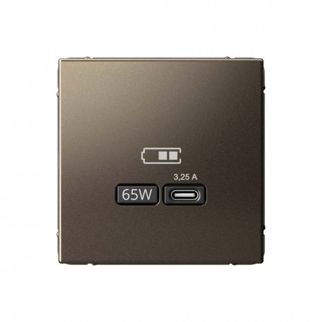 Зарядное устройство USB тип-С 65Вт высокоскор.заряд. QC, PD, механизм, Schneider Electric Art Gallery Мокко GAL000627