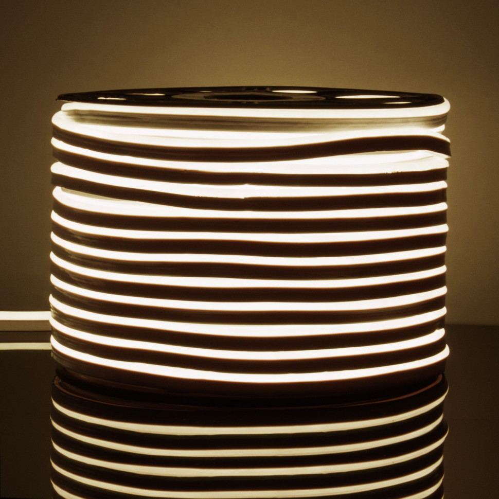 Светодиодный гибкий неон 220 В 9.6 Вт/м 120 Led/м 2835 IP67, односторонний дневной белый 4200 K, 50 м Гибкий неон 220V 9,6W 120Led 2835 IP67 односторонний дневной белый, 50 м