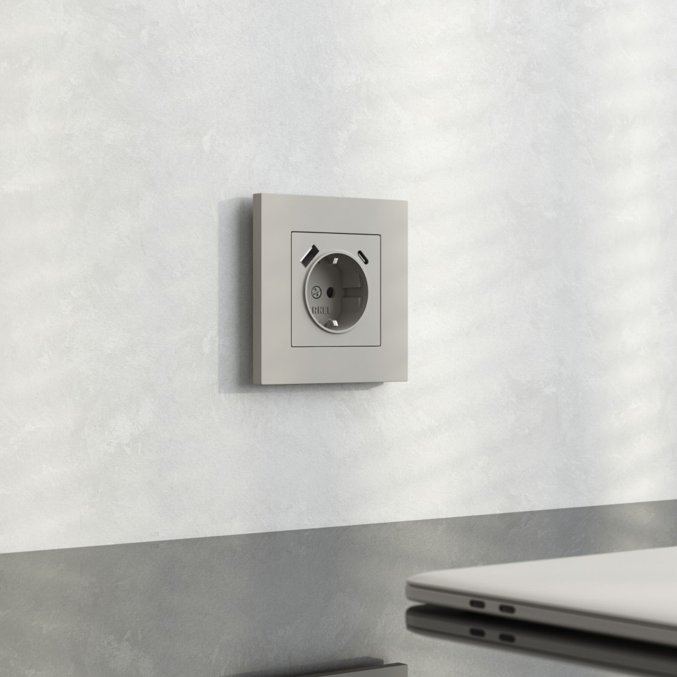 W0012917/ Рамка на 1 пост Slab (дымчатый софт) W0012917