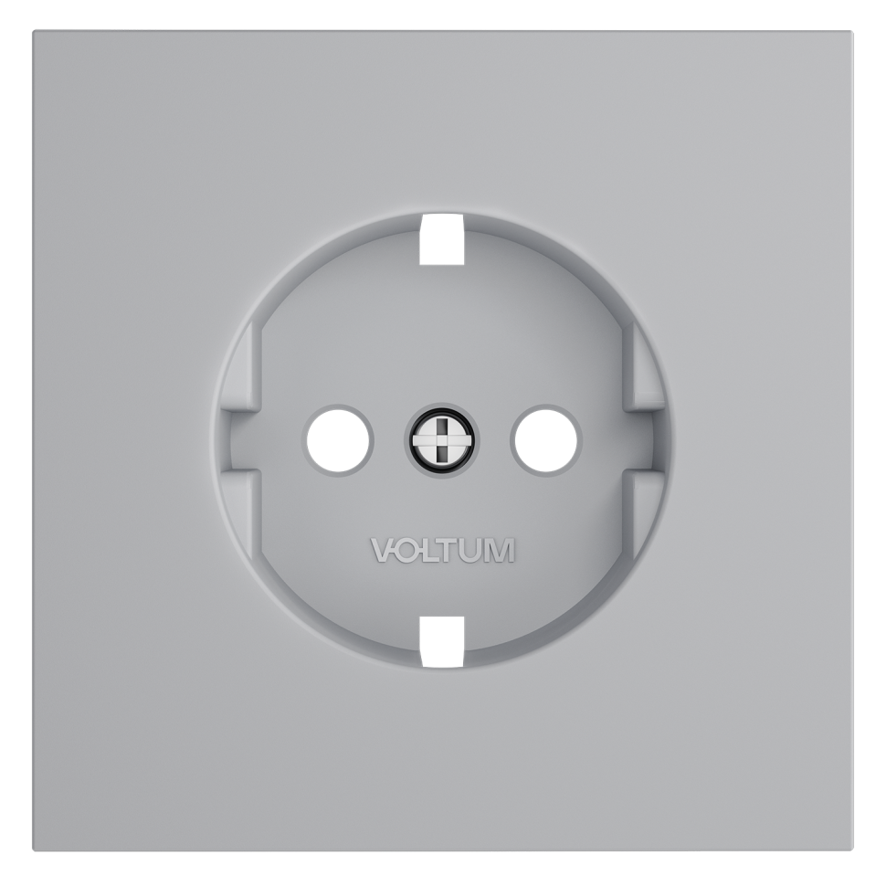 Накладка для розетки с заземлением, S70 (серый)