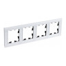 Рамка Systeme Electric Atlas Design Nature на 4 поста, белое стекло ATN320104
