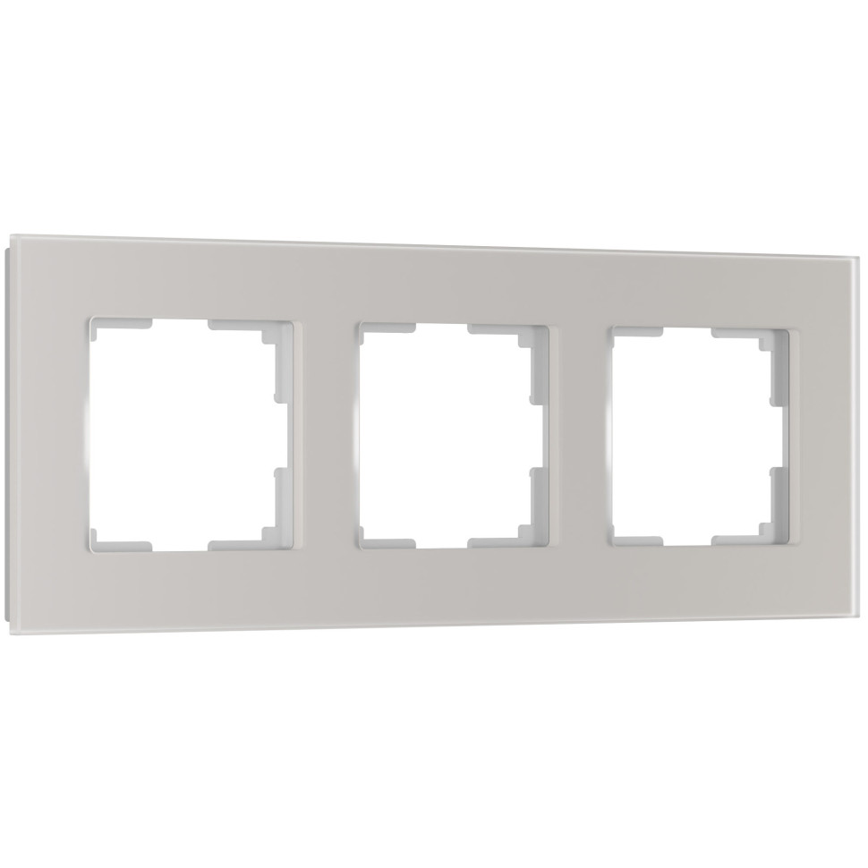 Рамка из стекла на 3 поста Senso дымчатый soft-touch W0033117